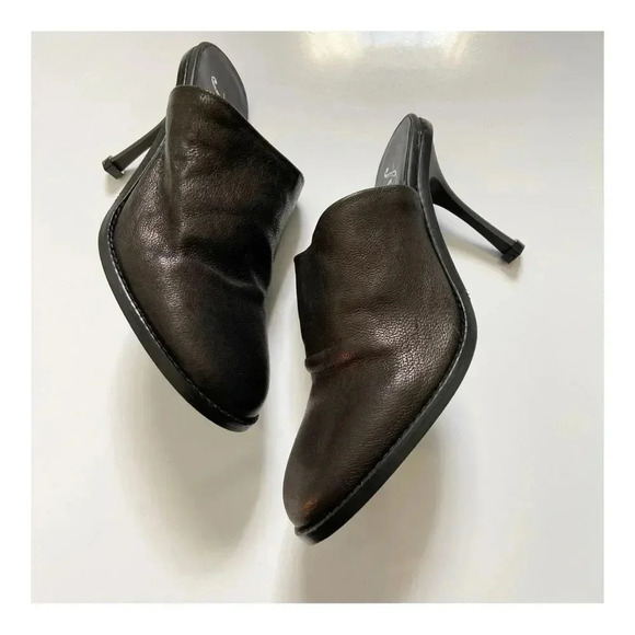 NEW Free People Leila Heeled Leather Mules size 37 US 6.5-7 - Picture 5 of 13